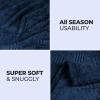 Superior Quilted Diamond Throw Blanket, Soft Plush Fleece Blanket for Couch, Bed & Living Room, Cozy, Lightweight All Season Alaska Blanket, Full/Queen, Gold(Navy Blue)