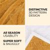 Superior Quilted Diamond Throw Blanket, Soft Plush Fleece Blanket for Couch, Bed & Living Room, Cozy, Lightweight All Season Alaska Blanket, Full/Queen, Gold(Gold)