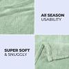 Superior Quilted Diamond Throw Blanket, Soft Plush Fleece Blanket for Couch, Bed & Living Room, Cozy, Lightweight All Season Alaska Blanket, Full/Queen, Gold(Sea Foam)