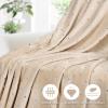 Superior Quilted Diamond Throw Blanket, Soft Plush Fleece Blanket for Couch, Bed & Living Room, Cozy, Lightweight All Season Alaska Blanket, Full/Queen, Gold(Linen)