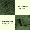 Superior Quilted Diamond Throw Blanket, Soft Plush Fleece Blanket for Couch, Bed & Living Room, Cozy, Lightweight All Season Alaska Blanket, Full/Queen, Gold(Green)