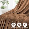 Superior Quilted Diamond Throw Blanket, Soft Plush Fleece Blanket for Couch, Bed & Living Room, Cozy, Lightweight All Season Alaska Blanket, Full/Queen, Gold(Sepia)
