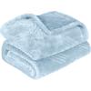 Superior Quilted Diamond Throw Blanket, Soft Plush Fleece Blanket for Couch, Bed & Living Room, Cozy, Lightweight All Season Alaska Blanket, Throw, White(Light Blue)