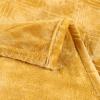 Superior Quilted Diamond Throw Blanket, Soft Plush Fleece Blanket for Couch, Bed & Living Room, Cozy, Lightweight All Season Alaska Blanket, Throw, White(Gold)