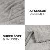Superior Quilted Diamond Throw Blanket, Soft Plush Fleece Blanket for Couch, Bed & Living Room, Cozy, Lightweight All Season Alaska Blanket, Throw, White(Platinum)