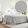 Superior Basketweave Cotton Blanket – Soft & Comfy Medium-Weight Cover for Bed, Bedding, Bedroom, Living Room Couch Throw, Lounging – Modern Boho Woven Design – California King Size, Plum(Silver)