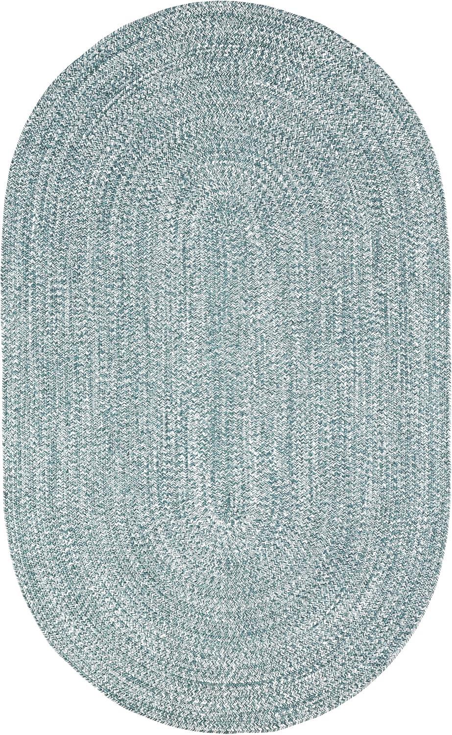 imageSuperior IndoorOutdoor Area Rug DualTone Reversible Braided Floor Decor for Patio Front Porch Entryway Living Room Office Nursery Artistic Home 6 x 9 Fog GreenWhiteLagoon Breezewhite
