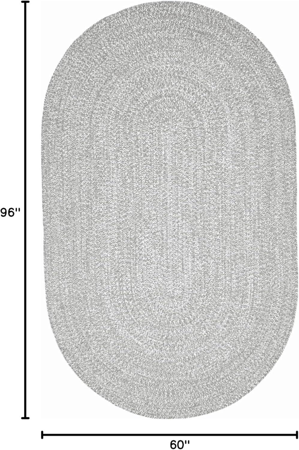 imageSuperior IndoorOutdoor Area Rug DualTone Reversible Braided Floor Decor for Patio Front Porch Entryway Living Room Office Nursery Artistic Home 6 x 9 Fog GreenWhiteCanvaswhite