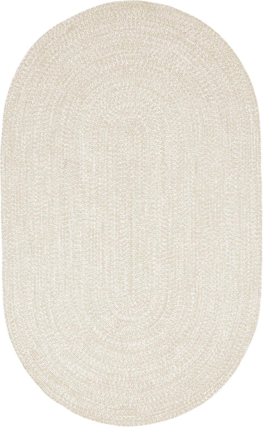 imageSuperior IndoorOutdoor Area Rug DualTone Reversible Braided Floor Decor for Patio Front Porch Entryway Living Room Office Nursery Artistic Home 6 x 9 Fog GreenWhiteCreamwhite