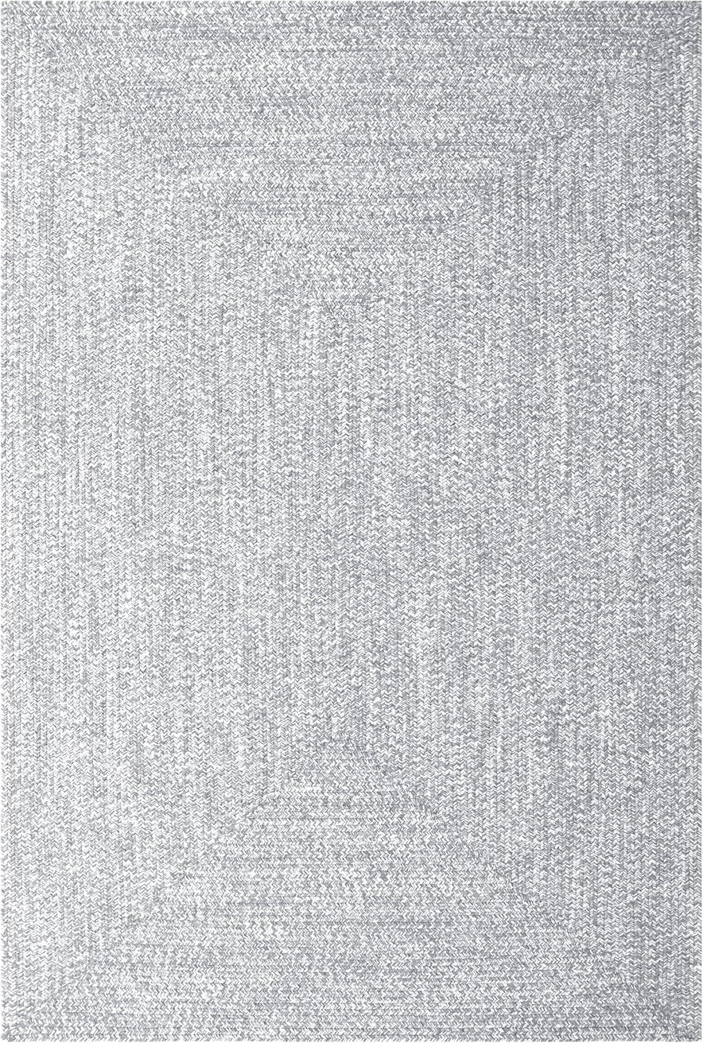 imageSuperior IndoorOutdoor Area Rug DualTone Reversible Braided Floor Decor for Patio Front Porch Entryway Living Room Office Nursery Artistic Home 6 x 9 Fog GreenWhiteSlatewhite