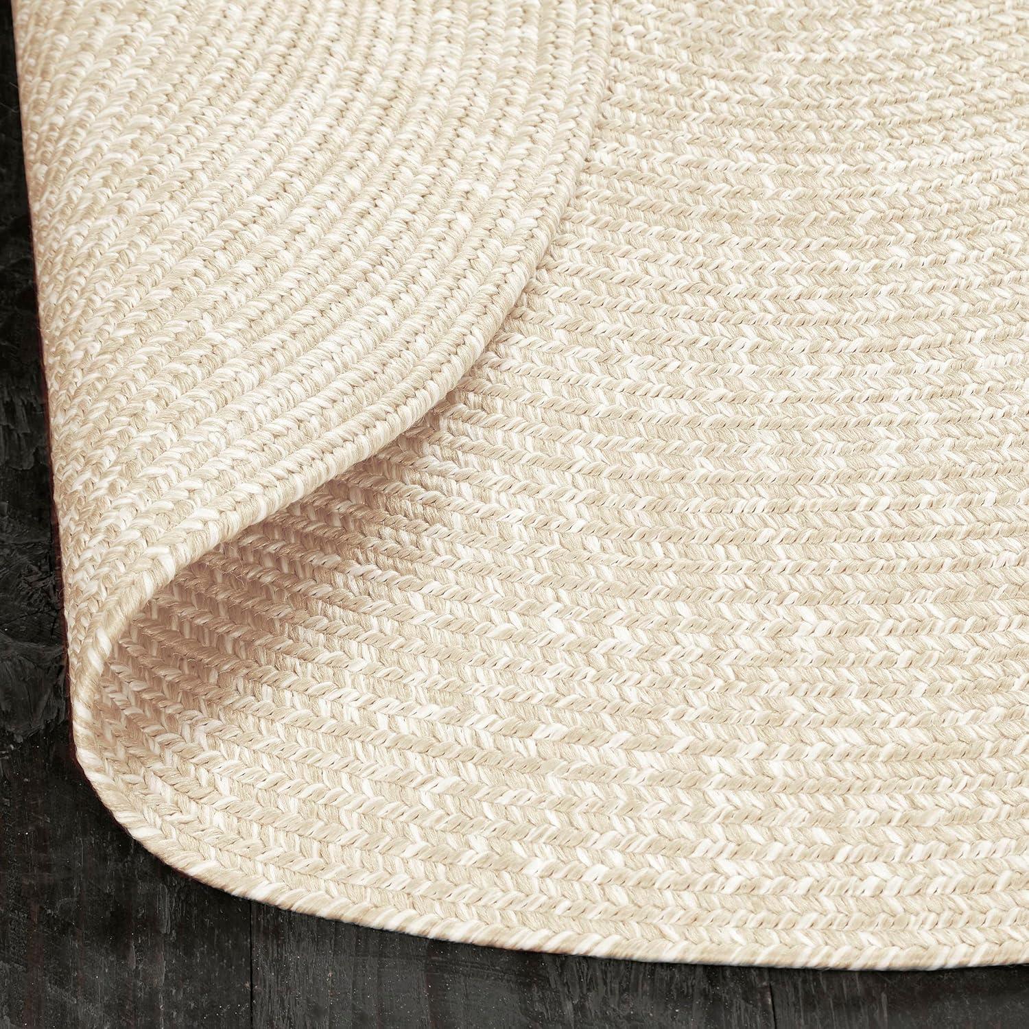 imageSuperior IndoorOutdoor Area Rug DualTone Reversible Braided Floor Decor for Patio Front Porch Entryway Living Room Office Nursery Artistic Home 6 x 9 Fog GreenWhiteCreamwhite