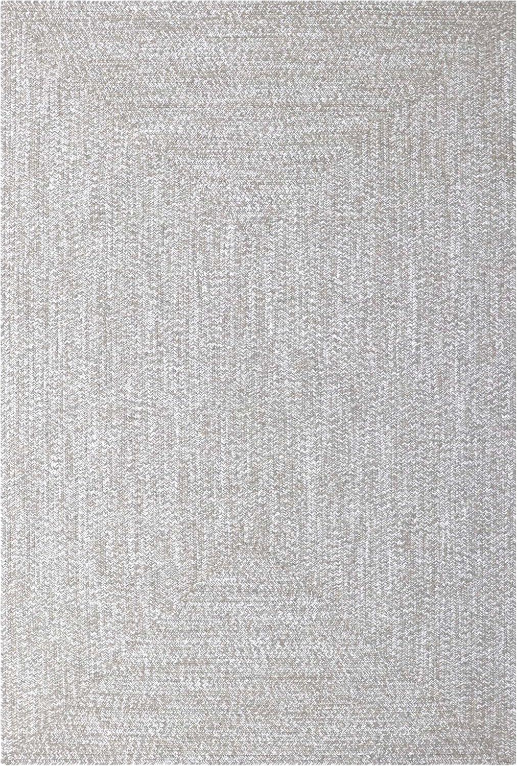 imageSuperior IndoorOutdoor Area Rug DualTone Reversible Braided Floor Decor for Patio Front Porch Entryway Living Room Office Nursery Artistic Home 6 x 9 Fog GreenWhiteCanvaswhite