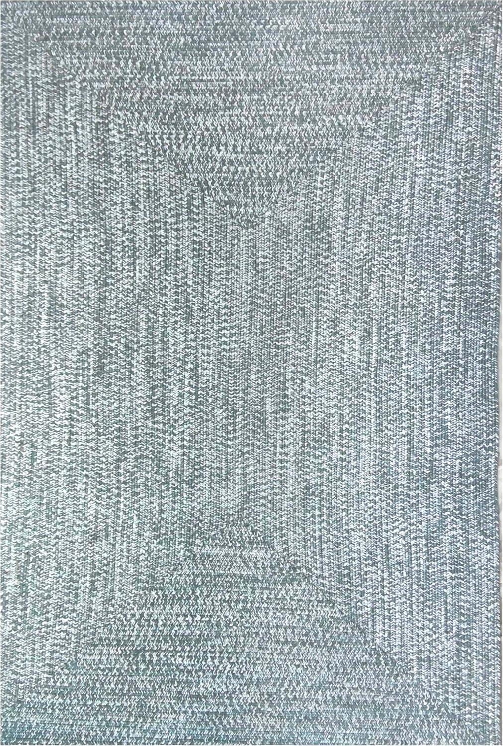 imageSuperior IndoorOutdoor Area Rug DualTone Reversible Braided Floor Decor for Patio Front Porch Entryway Living Room Office Nursery Artistic Home 6 x 9 Fog GreenWhiteLagoon Breezewhite