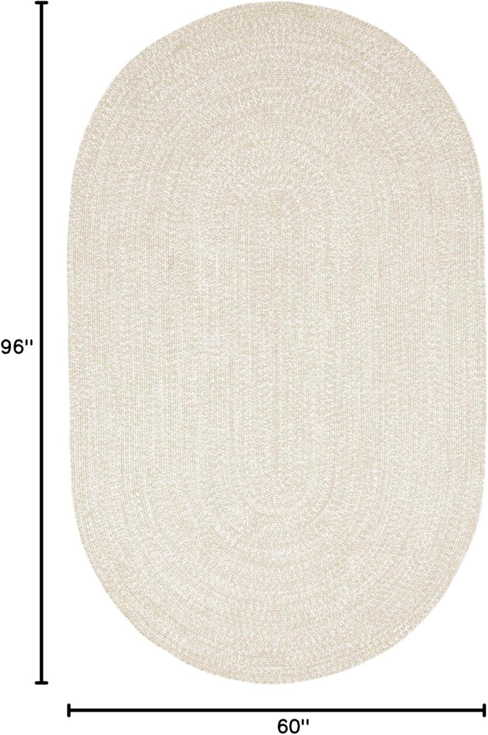 imageSuperior IndoorOutdoor Area Rug DualTone Reversible Braided Floor Decor for Patio Front Porch Entryway Living Room Office Nursery Artistic Home 6 x 9 Fog GreenWhiteCreamwhite