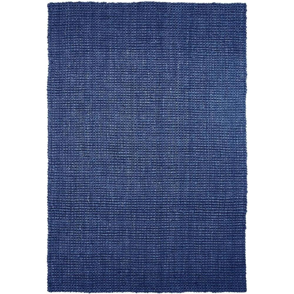 imageSuperior Indoor Braided Jute Small Area Rug Modern Aesthetic Home Decor for Entryway Living Room Dining Bedroom Office Nursery Kitchen Soft Reversible Rugs Kula Collection Charcoal 5x8Navy Blue  Z