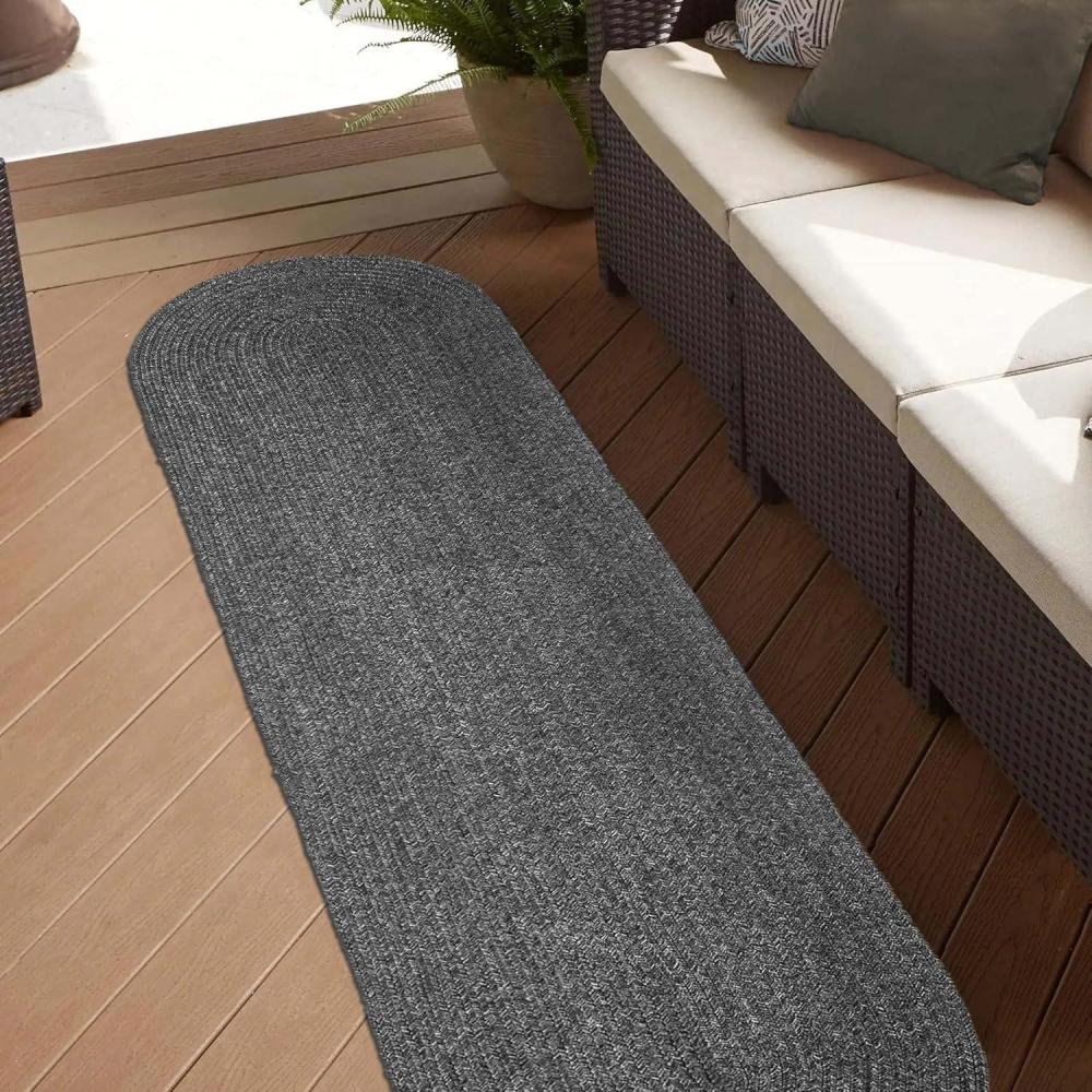 imageSuperior Jute Oval Indoor Area Rug Fog GreenCharcoal