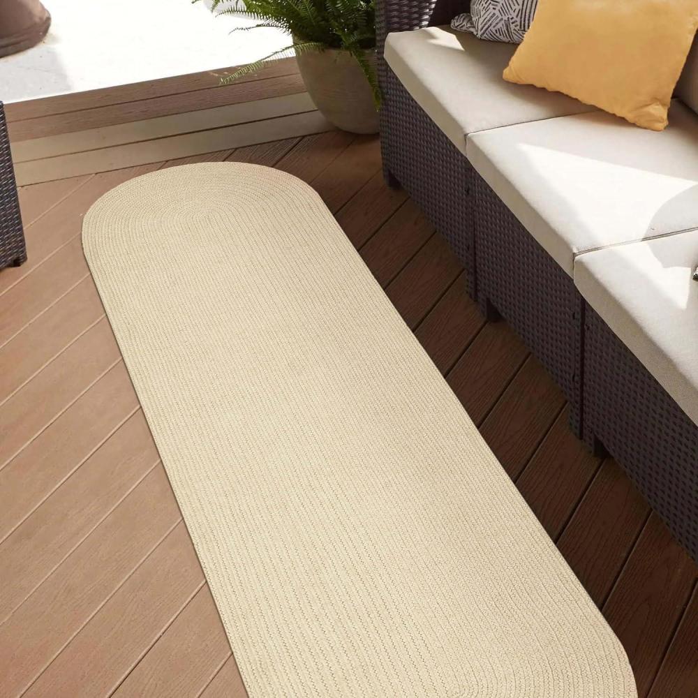 imageSuperior Jute Oval Indoor Area Rug Fog GreenCream