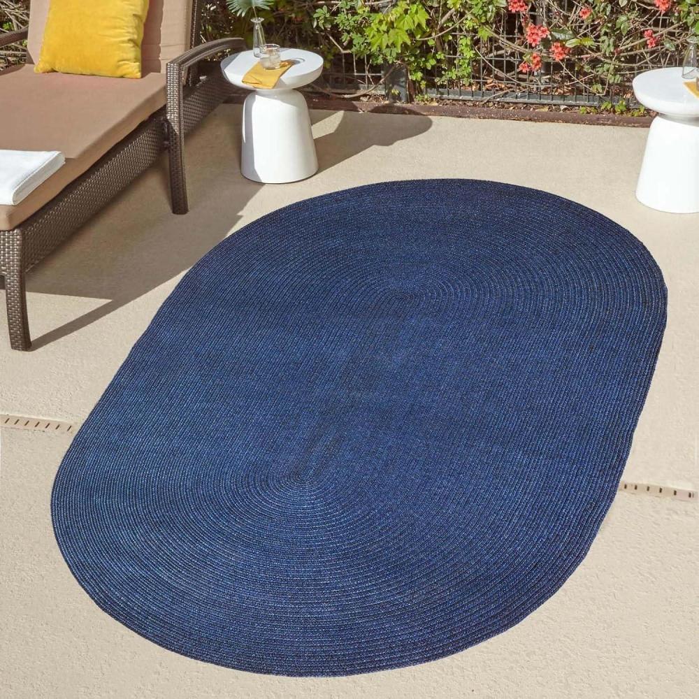 imageSuperior Jute Oval Indoor Area Rug Fog GreenDenim Blue