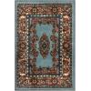 Superior Gillieston Traditional Medallion Indoor Area Rug for Living Room, Bedroom, Office, Kitchen, Dining, Washable Rugs, Foam Backing, Aviva Collection, 2′ 7″ x 8′, Green-Blue(2′ x 3′)