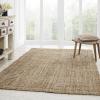 Superior Indoor Braided Jute Small Area Rug, Modern Aesthetic Home Decor for Entryway, Living Room, Dining, Bedroom, Office, Nursery, Kitchen, Soft Reversible Rugs, Kula Collection, Charcoal, 5’x8′(Tan)