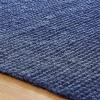 Superior Indoor Braided Jute Small Area Rug, Modern Aesthetic Home Decor for Entryway, Living Room, Dining, Bedroom, Office, Nursery, Kitchen, Soft Reversible Rugs, Kula Collection, Charcoal, 5’x8′(Navy Blue – Z)