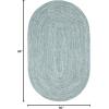 Superior Indoor/Outdoor Area Rug, Dual-Tone Reversible Braided Floor Decor for Patio, Front Porch, Entryway, Living Room, Office, Nursery, Artistic Home, 6′ x 9′, Fog Green-White(Lagoon Breeze-white)