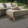 Superior Indoor/Outdoor Area Rug, Dual-Tone Reversible Braided Floor Decor for Patio, Front Porch, Entryway, Living Room, Office, Nursery, Artistic Home, 6′ x 9′, Fog Green-White(Latte-white)