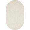 Superior Indoor/Outdoor Area Rug, Dual-Tone Reversible Braided Floor Decor for Patio, Front Porch, Entryway, Living Room, Office, Nursery, Artistic Home, 6′ x 9′, Fog Green-White(Cream-white)