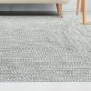 Superior Indoor/Outdoor Area Rug, Dual-Tone Reversible Braided Floor Decor for Patio, Front Porch, Entryway, Living Room, Office, Nursery, Artistic Home, 6′ x 9′, Fog Green-White(Fog Green-white)