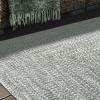 Superior Indoor/Outdoor Area Rug, Dual-Tone Reversible Braided Floor Decor for Patio, Front Porch, Entryway, Living Room, Office, Nursery, Artistic Home, 6′ x 9′, Fog Green-White(Fog Green-white)