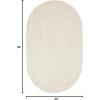 Superior Indoor/Outdoor Area Rug, Dual-Tone Reversible Braided Floor Decor for Patio, Front Porch, Entryway, Living Room, Office, Nursery, Artistic Home, 6′ x 9′, Fog Green-White(Cream-white)