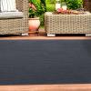 Superior Jute Oval Indoor Area Rug, Fog Green(Black)