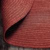 Superior Jute Oval Indoor Area Rug, Fog Green(Burgundy)