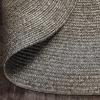 Superior Jute Oval Indoor Area Rug, Fog Green(Charcoal)