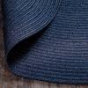 Superior Jute Oval Indoor Area Rug, Fog Green(Denim Blue)