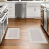 Superior Nylon Kitchen Mat Set, Small Washable Area Rugs, Non-Slip Backed Rugs, Low Height Easily Slides Under Doors, Neutral Home Decor, Hardwood/Tile Floor Accent Rug, Troy Collection, Cream(Cream)