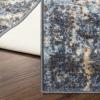 Superior Salford 3 Piece Indoor Area Rug Set, Jute Backing, Abstract Medallion Decor, Hallway, Office, Kitchen, Bedroom, Living Room Floors, Plush Rugs, 2′ 7″ x 8′, 4′ x 6′, 8′ x 10′, Blue/Beige(Blue-beige)
