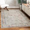 Superior Floral Scroll Washable Runner Rug, Cotton Backing, Pet & Kid Friendly, Non-Slip Rugs for Hallway, Entry, Kitchen, Low Pile Area Rug, Swan Collection, 2′ 7″ x 12′, Cream(Cream – Z)