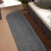 Superior Jute Oval Indoor Area Rug, Fog Green(Charcoal)