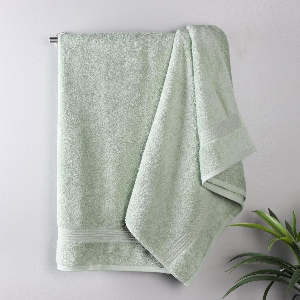 imageSuperior Egyptian Cotton 4Piece Bath Towel Set for Shower Bath Spa Resort Hotel Soft Body Towels Airbnb Essentials Apartment Dorm Quick Dry Absorbent Bathroom Basics PeachSage