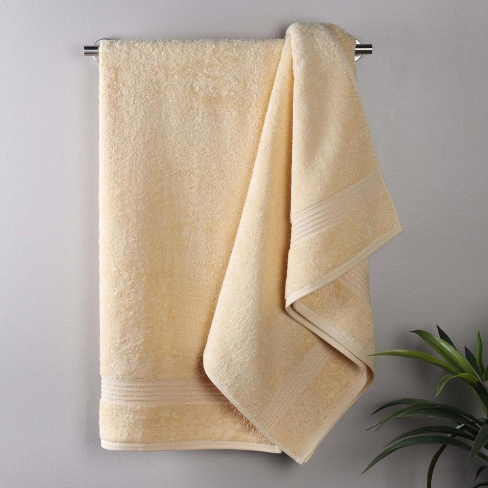 imageSuperior Egyptian Cotton 4Piece Bath Towel Set for Shower Bath Spa Resort Hotel Soft Body Towels Airbnb Essentials Apartment Dorm Quick Dry Absorbent Bathroom Basics PeachCanary