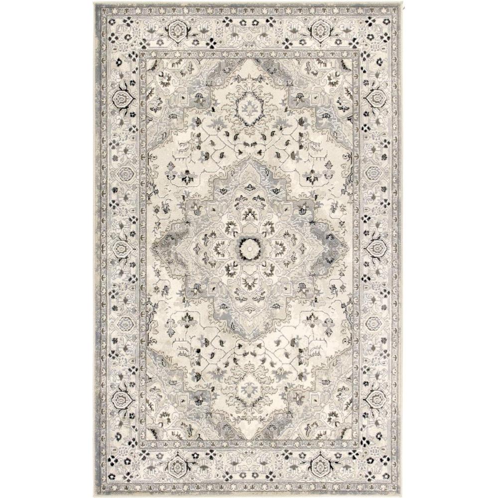 imageSuperior Indoor Area Rug with Jute Backing Modern Floor Decor for Home Hallway Living Room Floor Cover Entryway Bedroom Modern Abstract 5ft x 8ft Grey