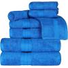 Superior 700 GSM Long Staple 100% Combed Cotton, Durable, Plush and Absorbent 6-Piece Single Ply Towel Set – Rivulet(Allure)