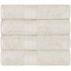 Superior 700 GSM Long Staple 100% Combed Cotton, Durable, Plush and Absorbent 6-Piece Single Ply Towel Set – Rivulet(Almond)