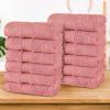 Superior 700 GSM Long Staple 100% Combed Cotton, Durable, Plush and Absorbent 6-Piece Single Ply Towel Set – Rivulet(Blush)