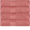 Superior 700 GSM Long Staple 100% Combed Cotton, Durable, Plush and Absorbent 6-Piece Single Ply Towel Set – Rivulet(Blush)