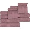 Superior 700 GSM Long Staple 100% Combed Cotton, Durable, Plush and Absorbent 6-Piece Single Ply Towel Set – Rivulet(Grape Shake)