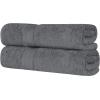 Superior 700 GSM Long Staple 100% Combed Cotton, Durable, Plush and Absorbent 6-Piece Single Ply Towel Set – Rivulet(Grey)