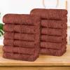 Superior 700 GSM Long Staple 100% Combed Cotton, Durable, Plush and Absorbent 6-Piece Single Ply Towel Set – Rivulet(Hot Chocolate)