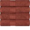 Superior 700 GSM Long Staple 100% Combed Cotton, Durable, Plush and Absorbent 6-Piece Single Ply Towel Set – Rivulet(Hot Chocolate)